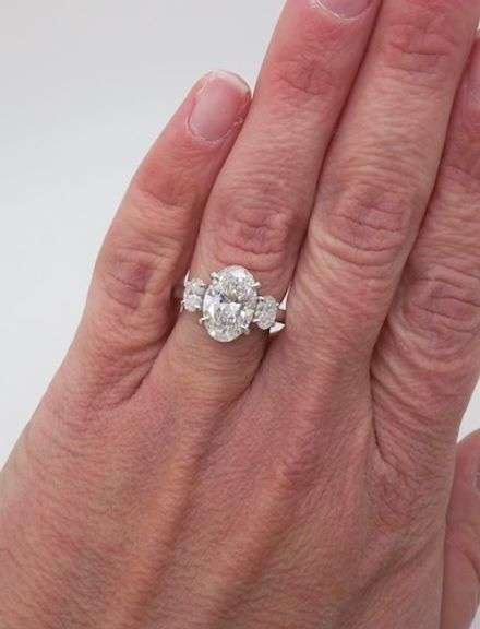 Classic Three Stone Diamond Ring Featuring 3.64CTW of Diamonds