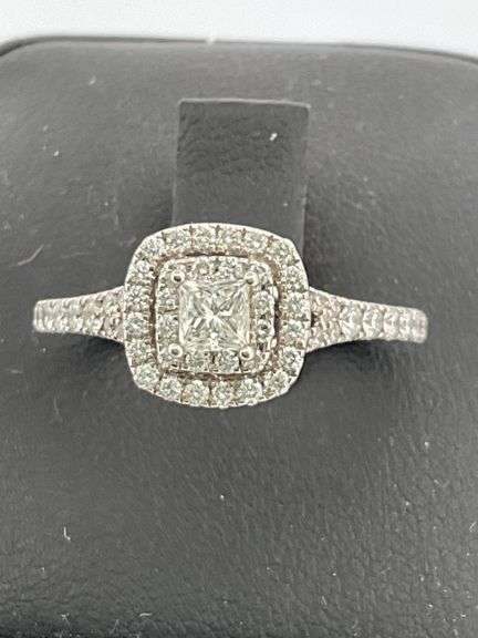 certified brand new NEIL LANE 14K WHITE GOLDnatural diamond engagement ring