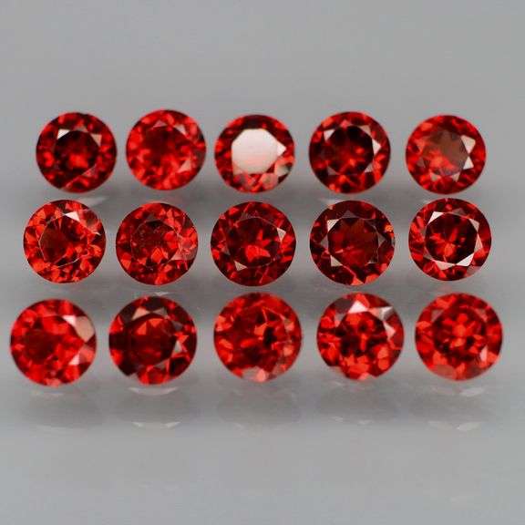 Outstanding 9.32ct diamond cut VS grade high fire Mozambique Garnet set