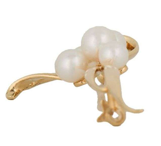 Mikimoto Akoya Pearl Bow Brooch in 18K
