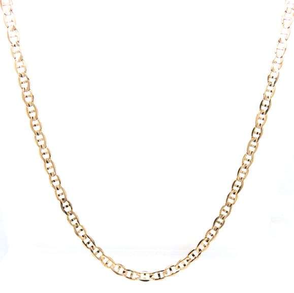 14kt Yellow gold Marine link chain necklace