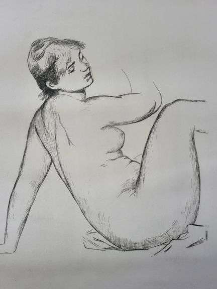 Investment! Very collectable remarkable limited edition Pierre-Auguste Renoir signed in the stone.
