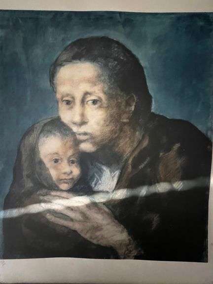 Original Lithograph from Picasso Les Bleus de Barcelona Picasso 1963 Portfolio