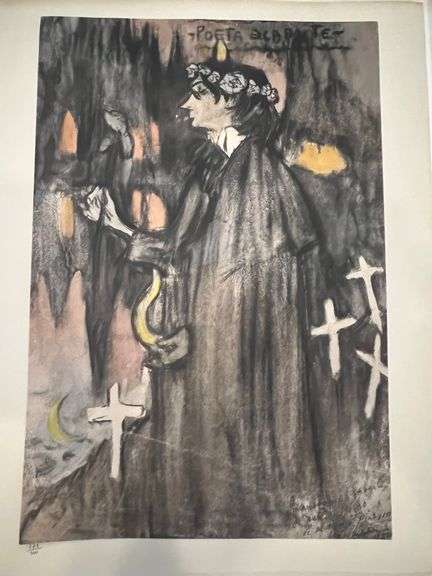 Original Lithograph from Picasso Les Bleus de Barcelona Picasso 1963 Portfolio