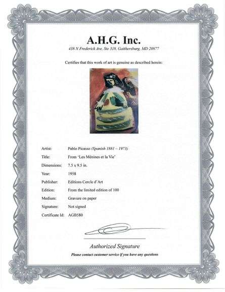 A remarkable Deluxe Edition of Les Ménines et la Vie by Pablo Picasso, published in Paris by Cercle 