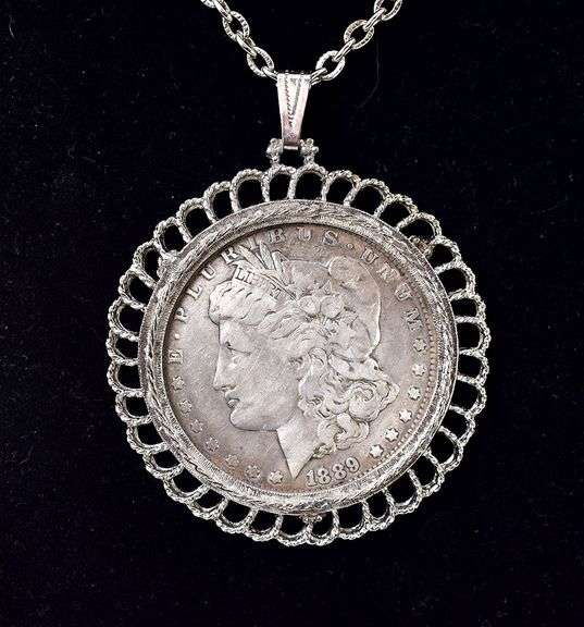 1889 Morgan Dollar Pendant Necklace