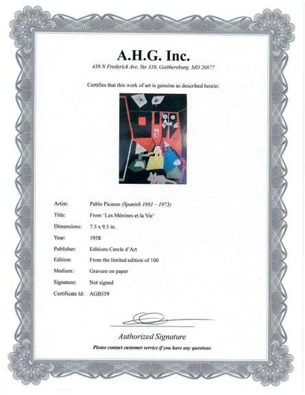 A remarkable Deluxe Edition of Les Ménines et la Vie by Pablo Picasso, published in Paris by Cercle 