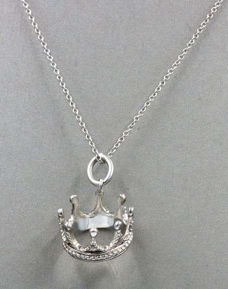 Tiffany & Co Crown charm necklace