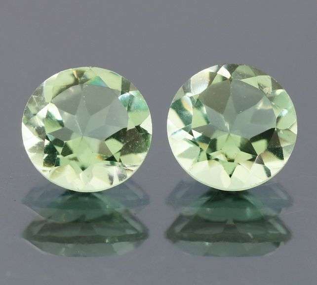 Well cut 2.86ct green Amethyst pair