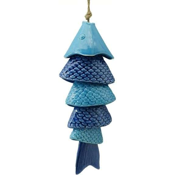 Ceramic Koi Fish Wind Chime