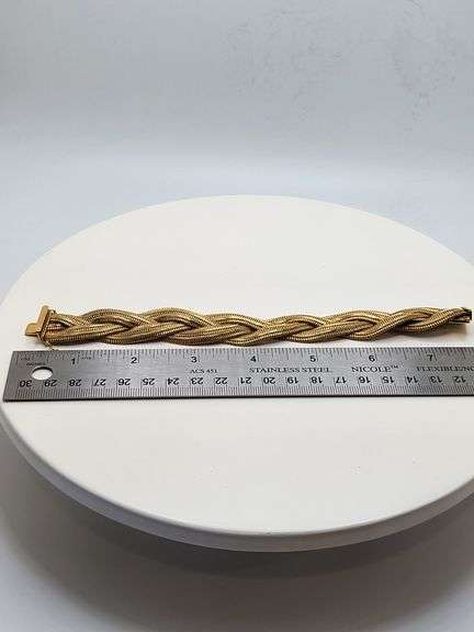 Very Fine 18KT Yellow Gold Woven Bracelet