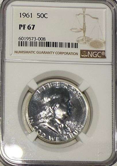 1961 Proof 67 NGC Franklin Half.