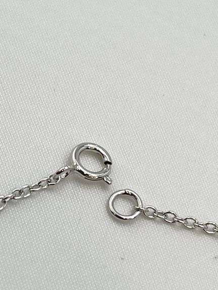 925 Sterling Silver Gardenia Flower Long Necklace with CZ Details
