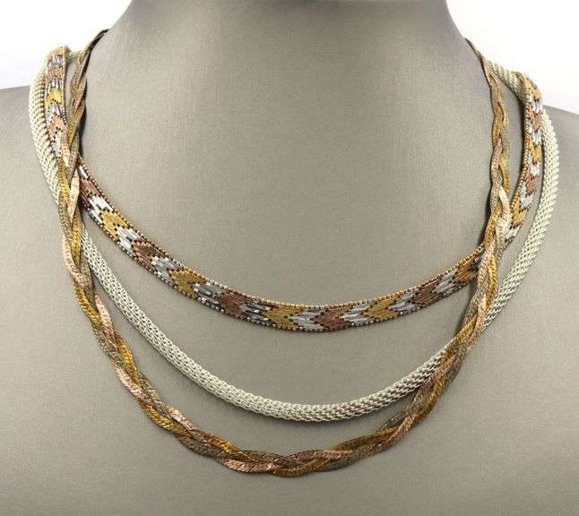 Group lot of 4 Vintage 925 sterling silver necklaces