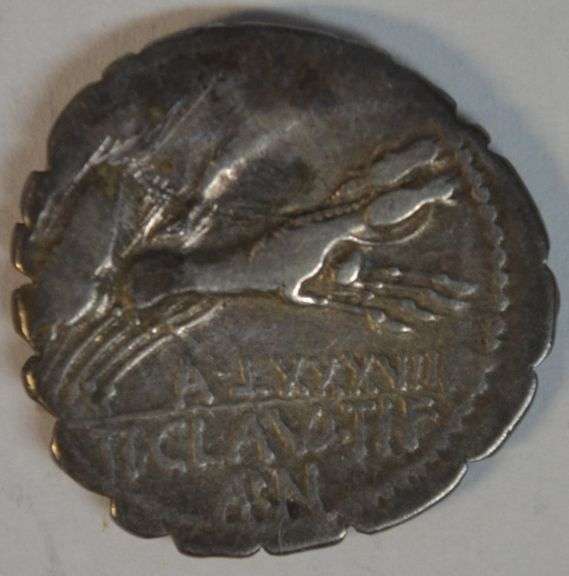 High grade Ti Claud Ti f Ap n Nero Roman Republic Denarius, 79BC