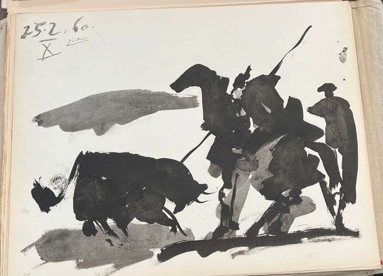 Pablo Picasso Toro "Bullfighter" Lithograph from 1960 Portfolio
