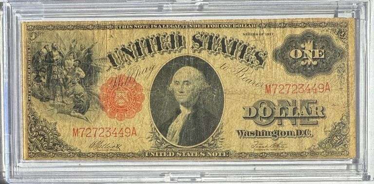 Cased $! 1917 Series US Note.