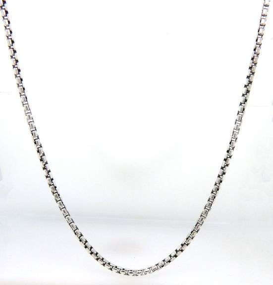 David Yurman box chain necklace in 925 sterling silver