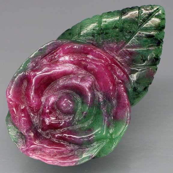 Captivating 131.77ct hand carved Ruby in Zoisite