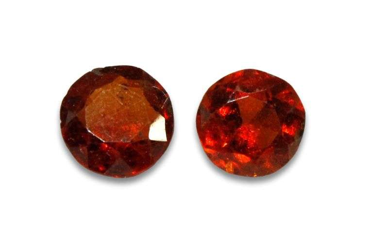 Bright Natural Hessonite Garnet - Lot of 2