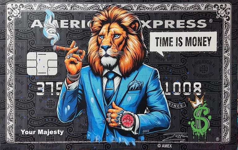 "the majesty" Extremely Collectible Jozza 'One of a kind' Mixed Media on Canvas very large