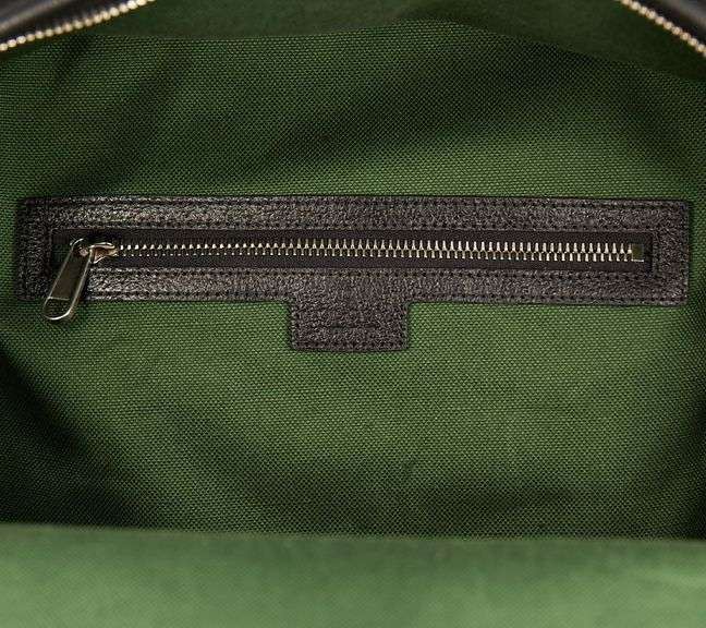 Gucci Black Leather Ophidia Medium Backpack