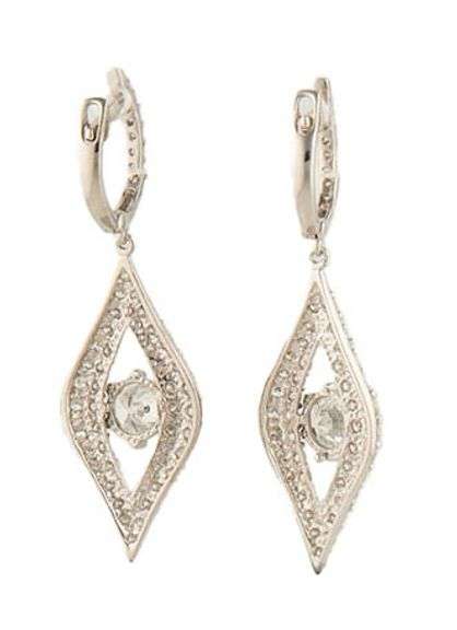 1.00ctw Diamond Marquise Shaped Frame Dangle Earrings in 14K