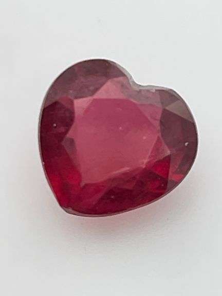 CERTIFIED NATURAL RUBY 2.34 CARAT HEART SHAPE.