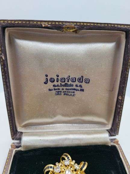 Premium 18kt Gold & Diamond Brooch