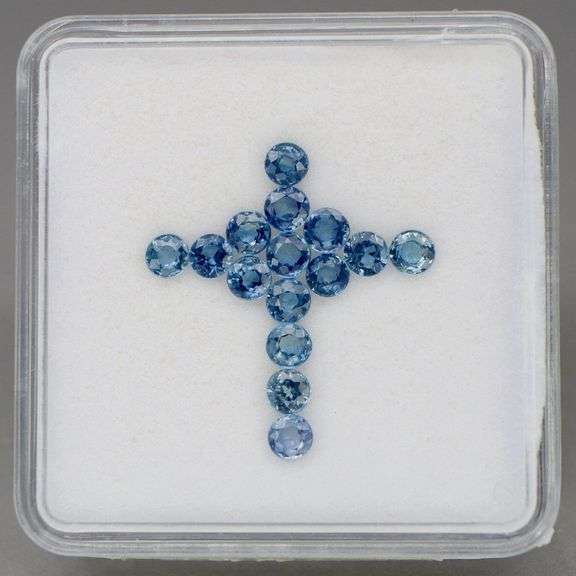 High end 2.24ct set of VS grade blue Sapphires from Madagascar