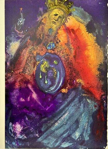 Highly Collectible and Rare Salvador Dali Original Lithograph from the 'Biblia Sacra' Suite