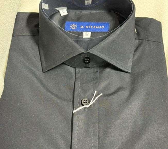 Super Fine Quality Black Color Dress Shirt By Di Stefano