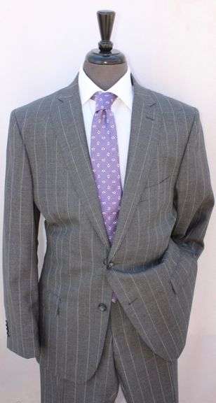 Phenomenal 2-Button Pin-Stripe Suit, Made In Italy