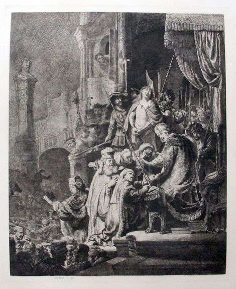 Rembrandt, Christ Before Pilate, Highly Collectible Etching
