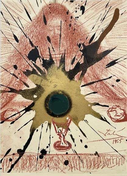 Highly Collectible and Rare Salvador Dali Original Lithograph from the 'Biblia Sacra' Suite