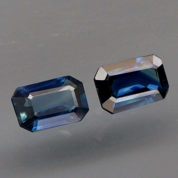 Heated only! 1.12ct navy blue pair of Australian Sapphires!