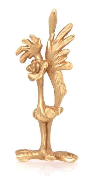 Fun 14K YG Roadrunner Pendant
