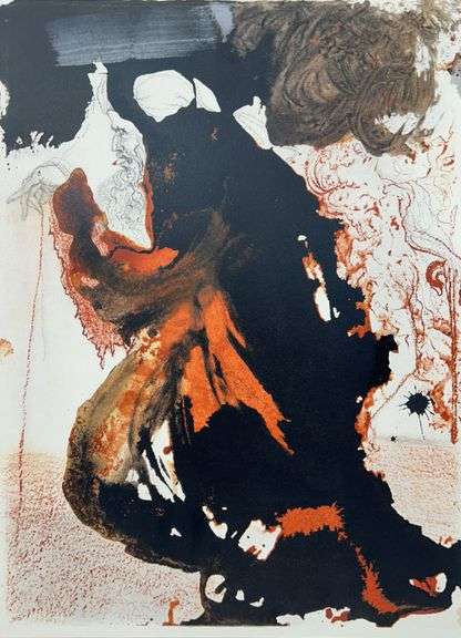Highly Collectible and Rare Salvador Dali Original Lithograph from the 'Biblia Sacra' Suite