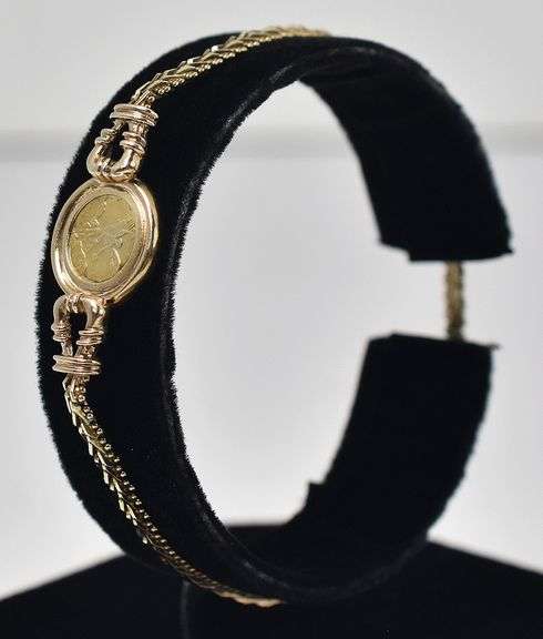 Fabulous 14K Yellow Gold Gold Coin Bracelet