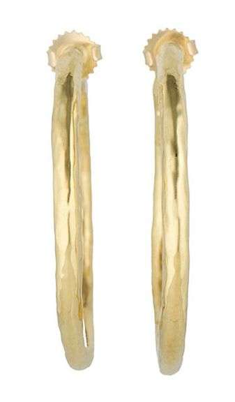 Ippolita Classico Medium Hammered Hoop Earrings in 18K