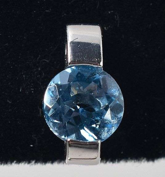 Elegant 14K White Gold Approx. 1.46CTW Blue Topaz Gemstone Stud Earrings