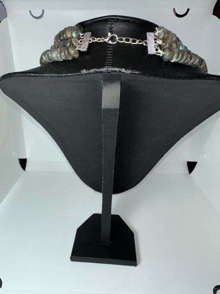 Natural Large 1008.5 Ctw Blue Flash Labradorite 3 Strand Necklace