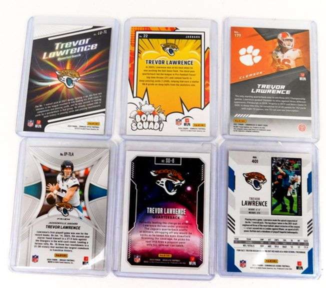 6 Trevor Lawrence Football Cards