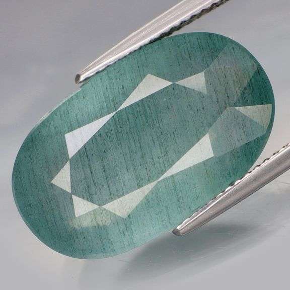 Stormy! 15.46ct gray blue Brazilian Aquamarine!