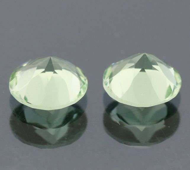 Well cut 2.86ct green Amethyst pair