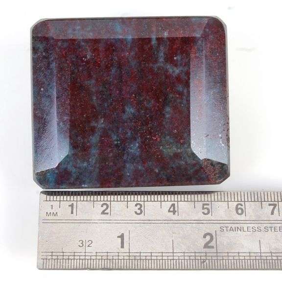 Impressive 1420 Ct Certified Natural Untreated Ruby Kyanite Emerald Cut Solitaire