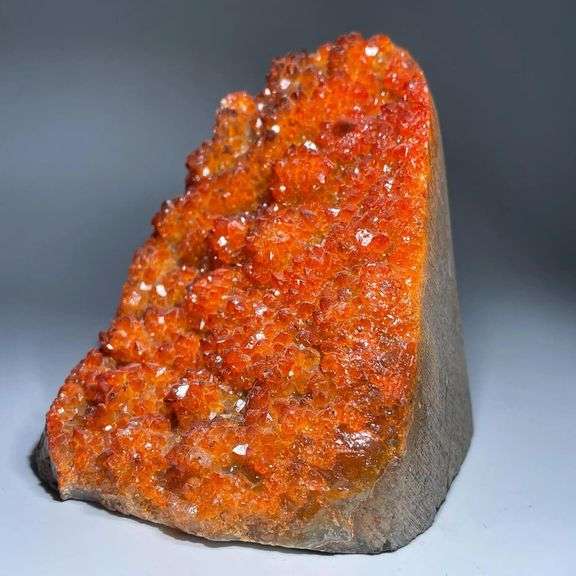 Raw Orange Quartz Geode Cluster