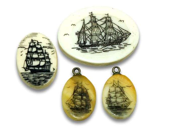 Vintage Scrimshaw Lot
