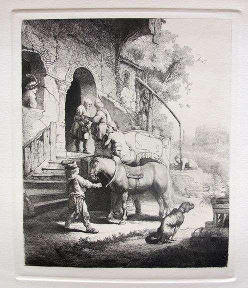 Rembrandt, The Good Samaritan, Highly Collectible Etching