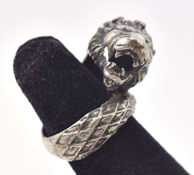 Lion Wrap Ring in Sterling Silver